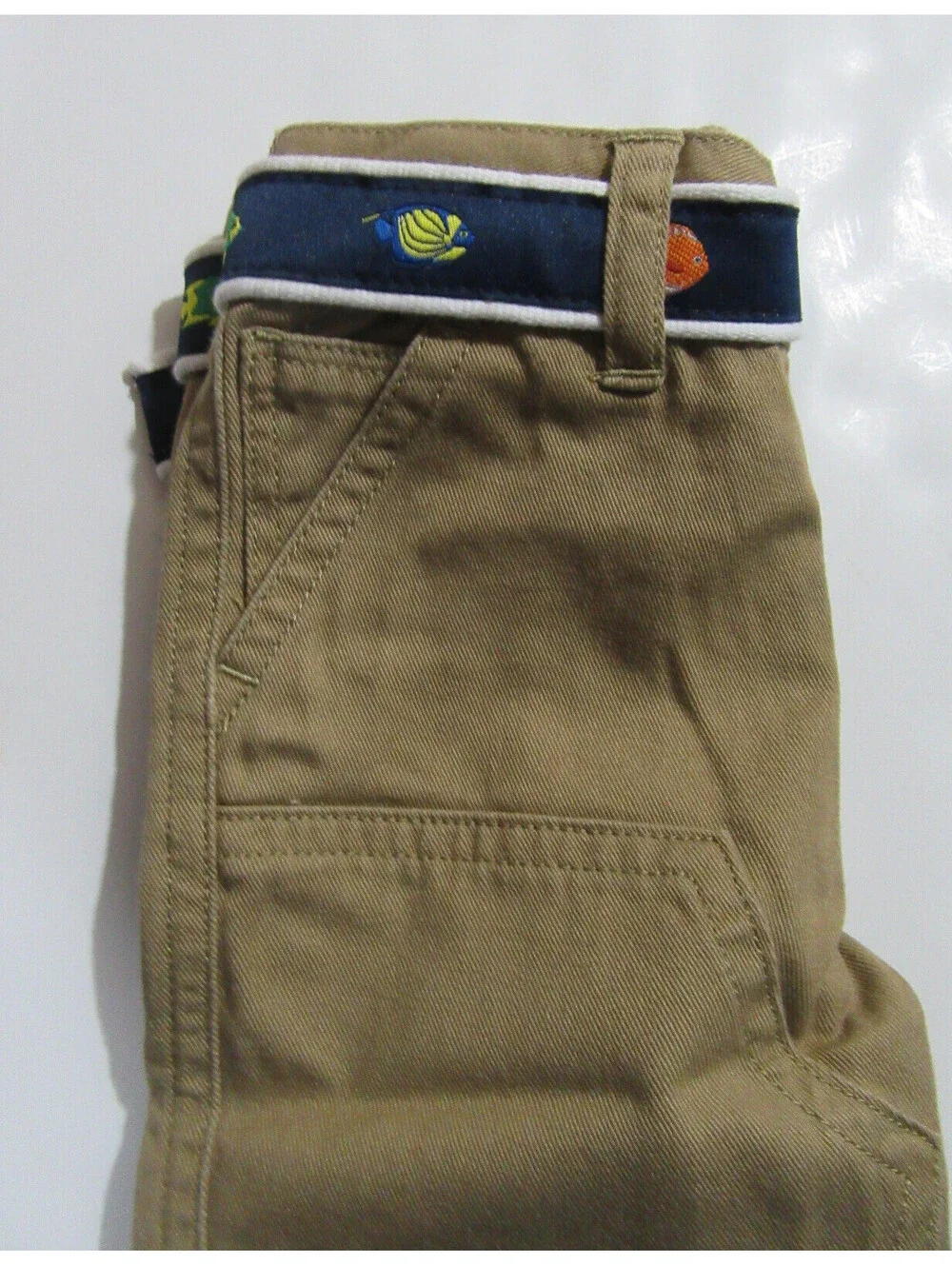 Polo Ralph Lauren Baby Boys 2 Pc. Shirt and Pants Outfit Blue Khaki 3 -6 Month